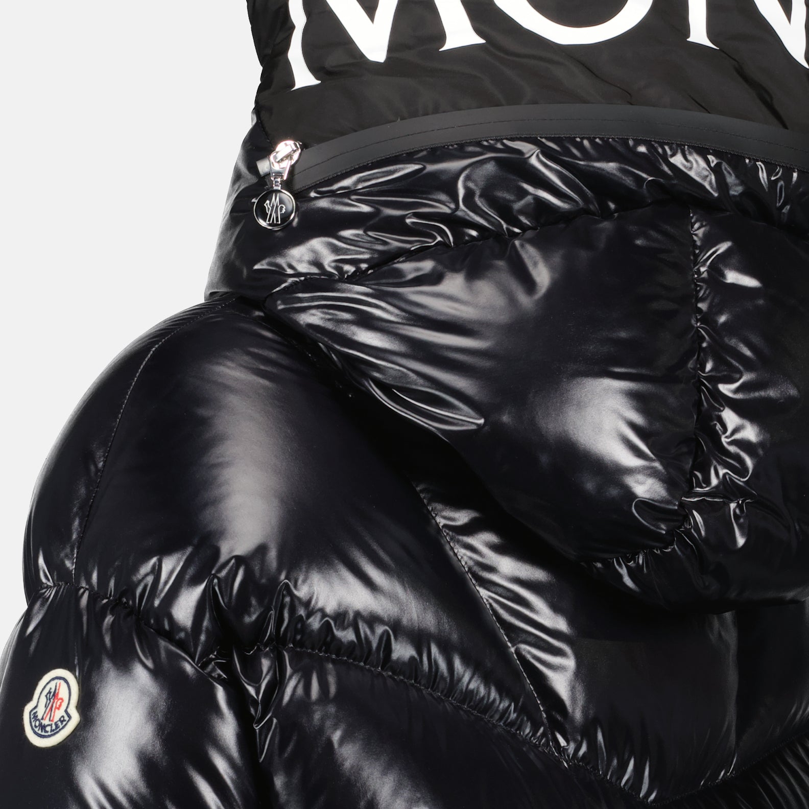 Manteaux Doudoune Huppe Moncler Noir Femme