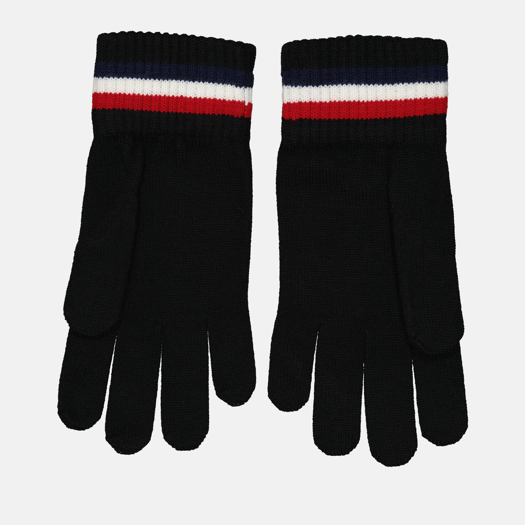 Scarves and gloves Logo gloves Moncler Black Man
