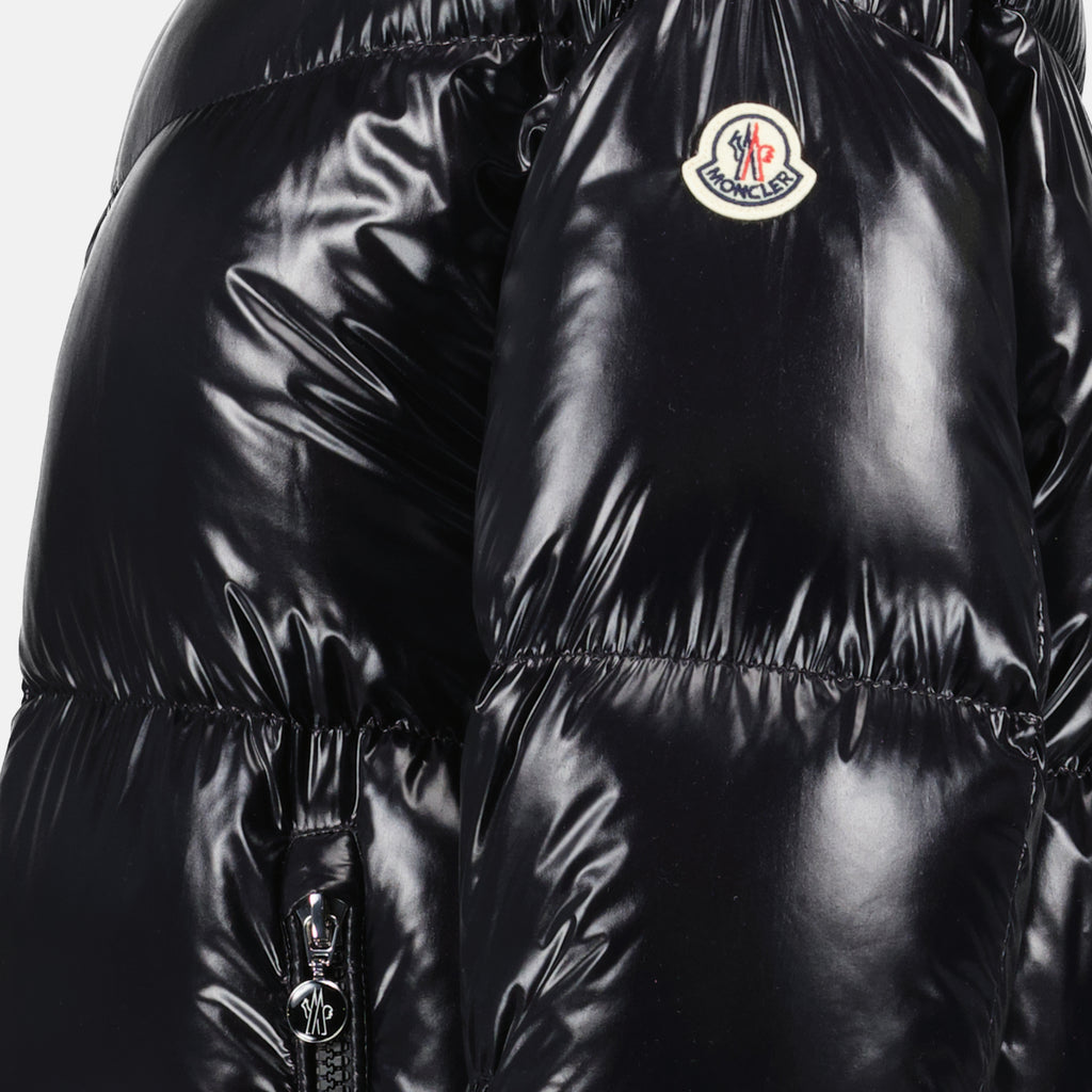 Manteaux Doudoune Huppelong Moncler Noir Femme