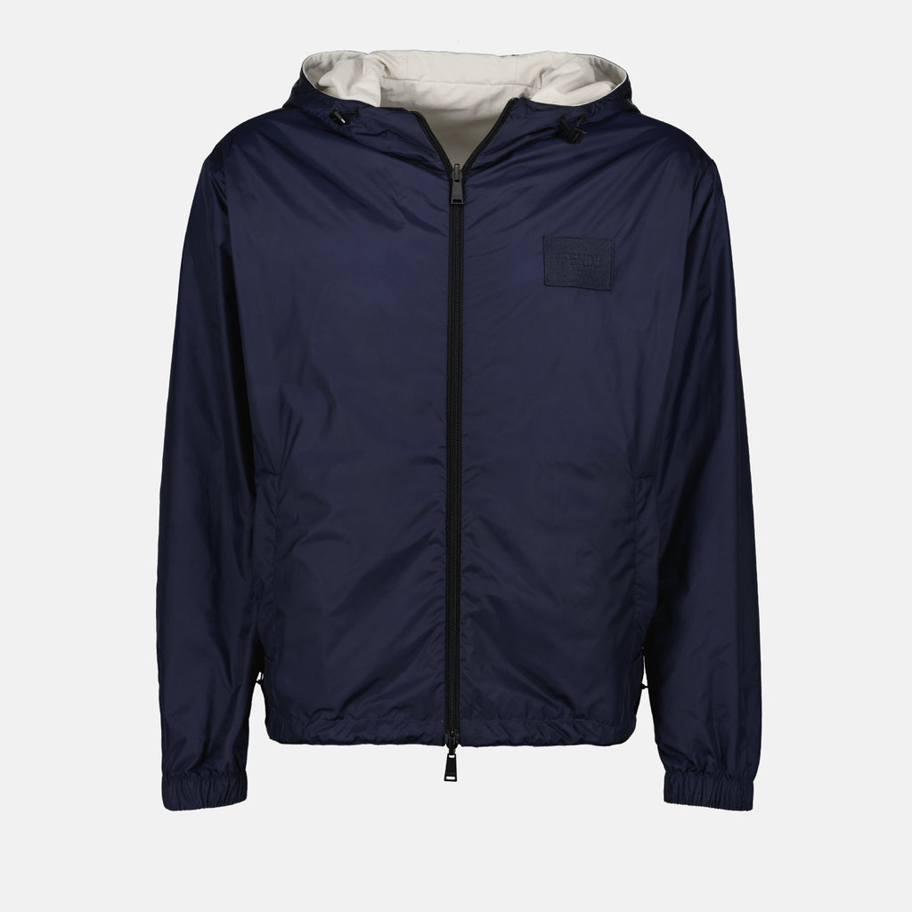 Vestes Veste coupe-vent réversible Fendi Bleu Homme