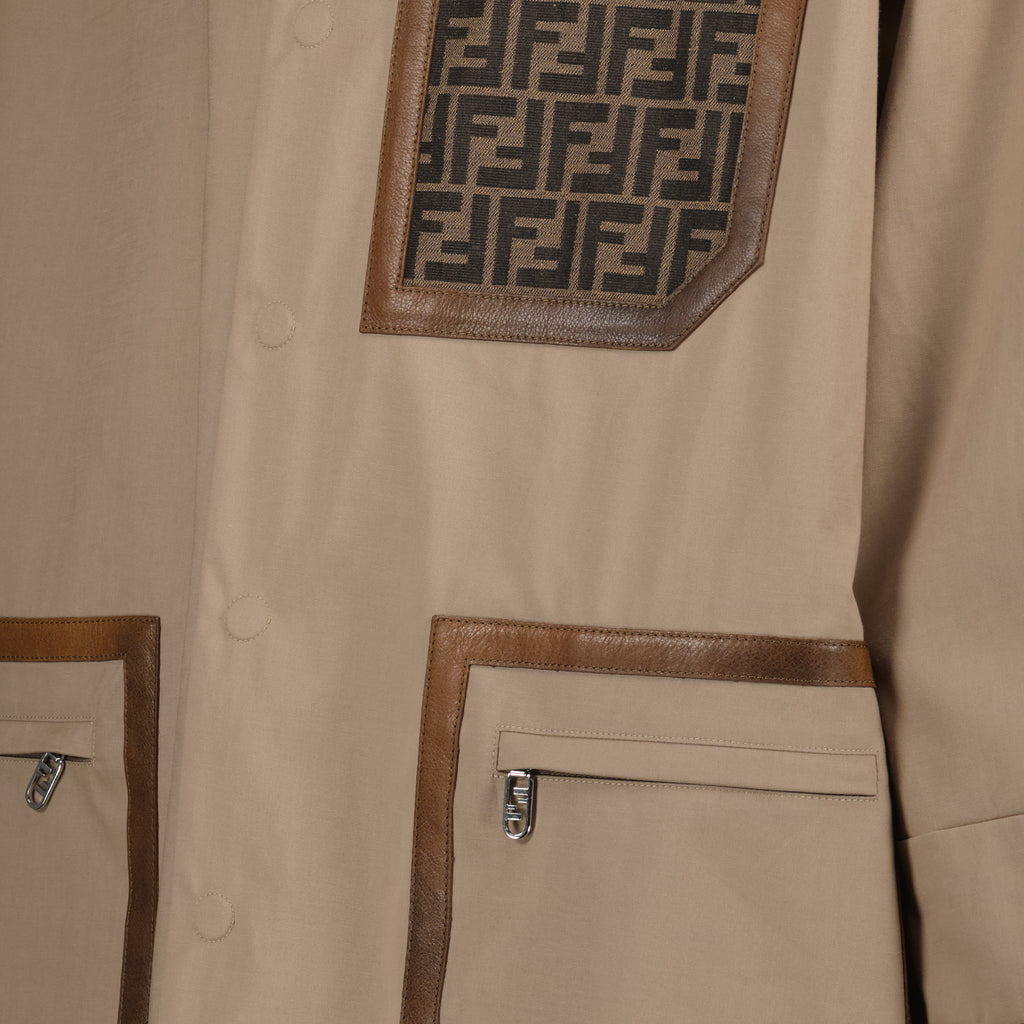 Casacos Parka Reversível Fendi Bege Homme