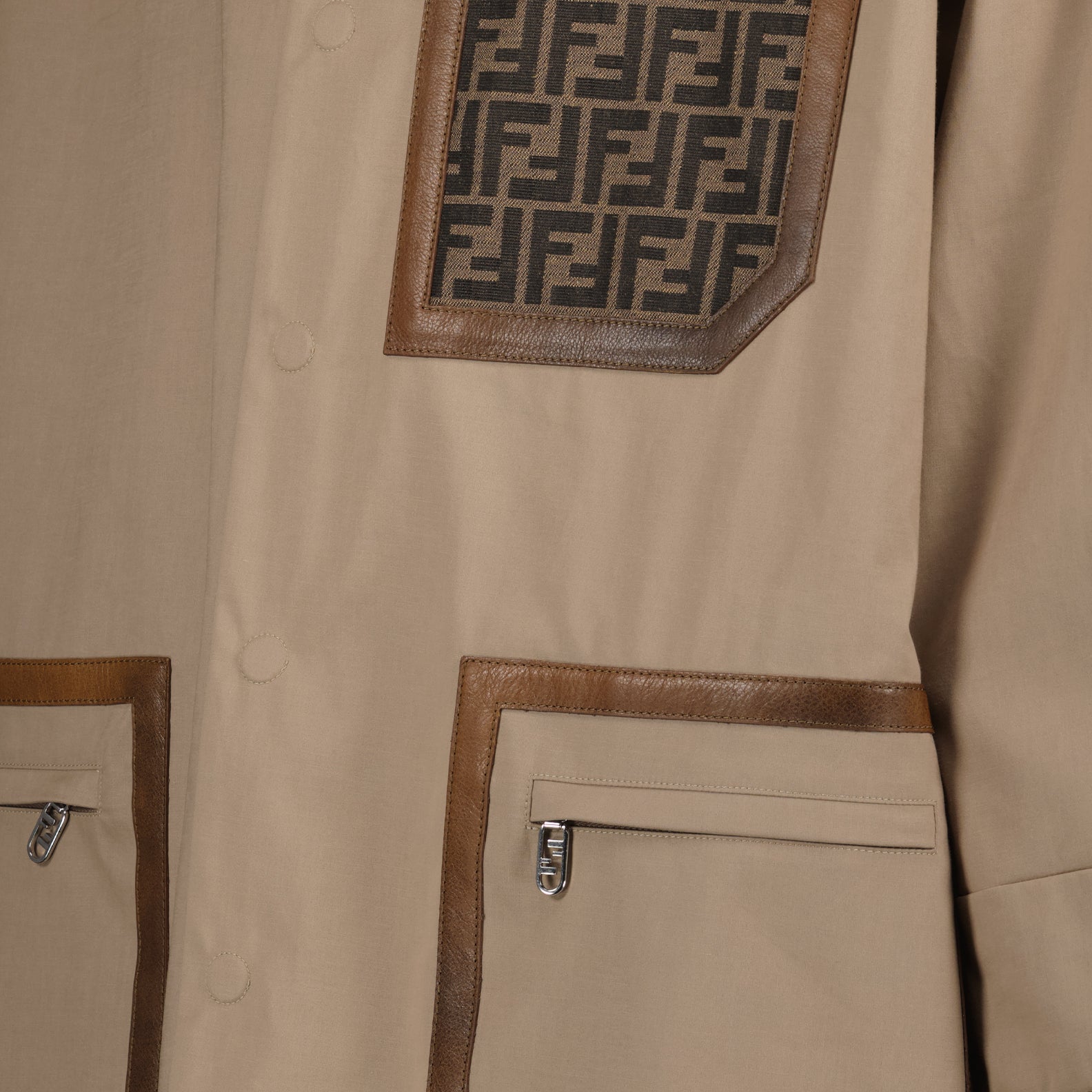 Casacos Parka Reversível Fendi Bege Homme