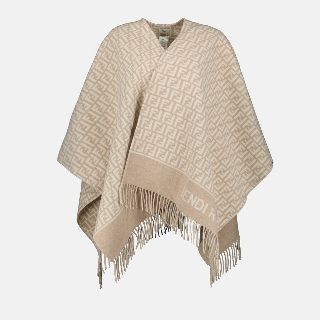 Vestes Poncho FF Fendi Beige Femme