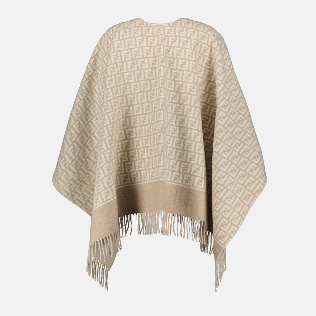 Vestes Poncho FF Fendi Beige Femme