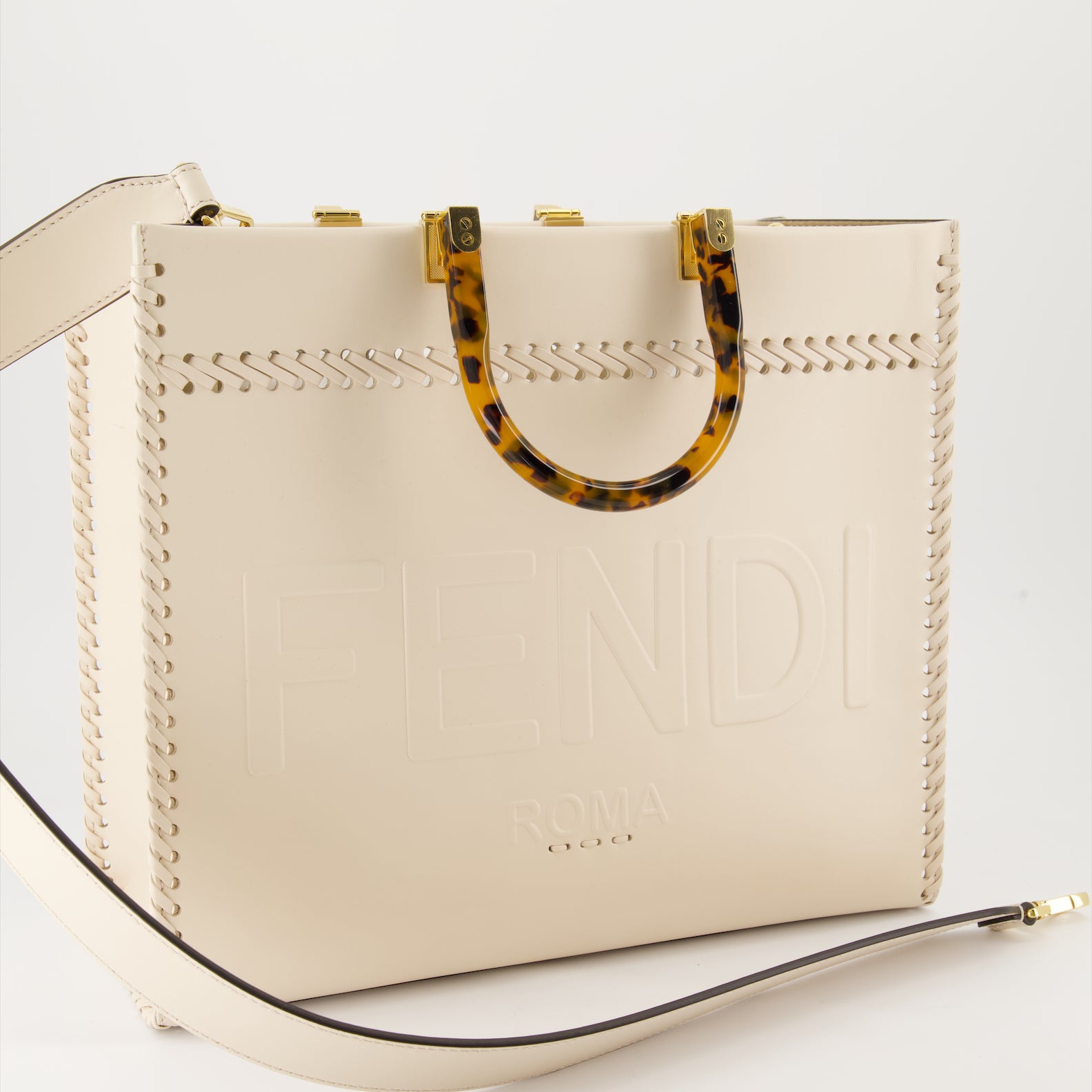 Borse tote Sac cabas Sunshine Fendi Bianco Femme