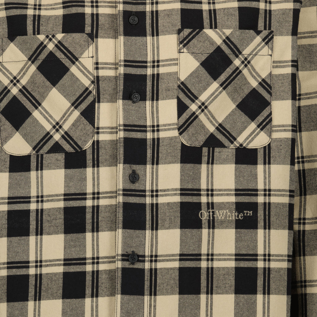 Shirts Flannel shirt Off-White Beige Man