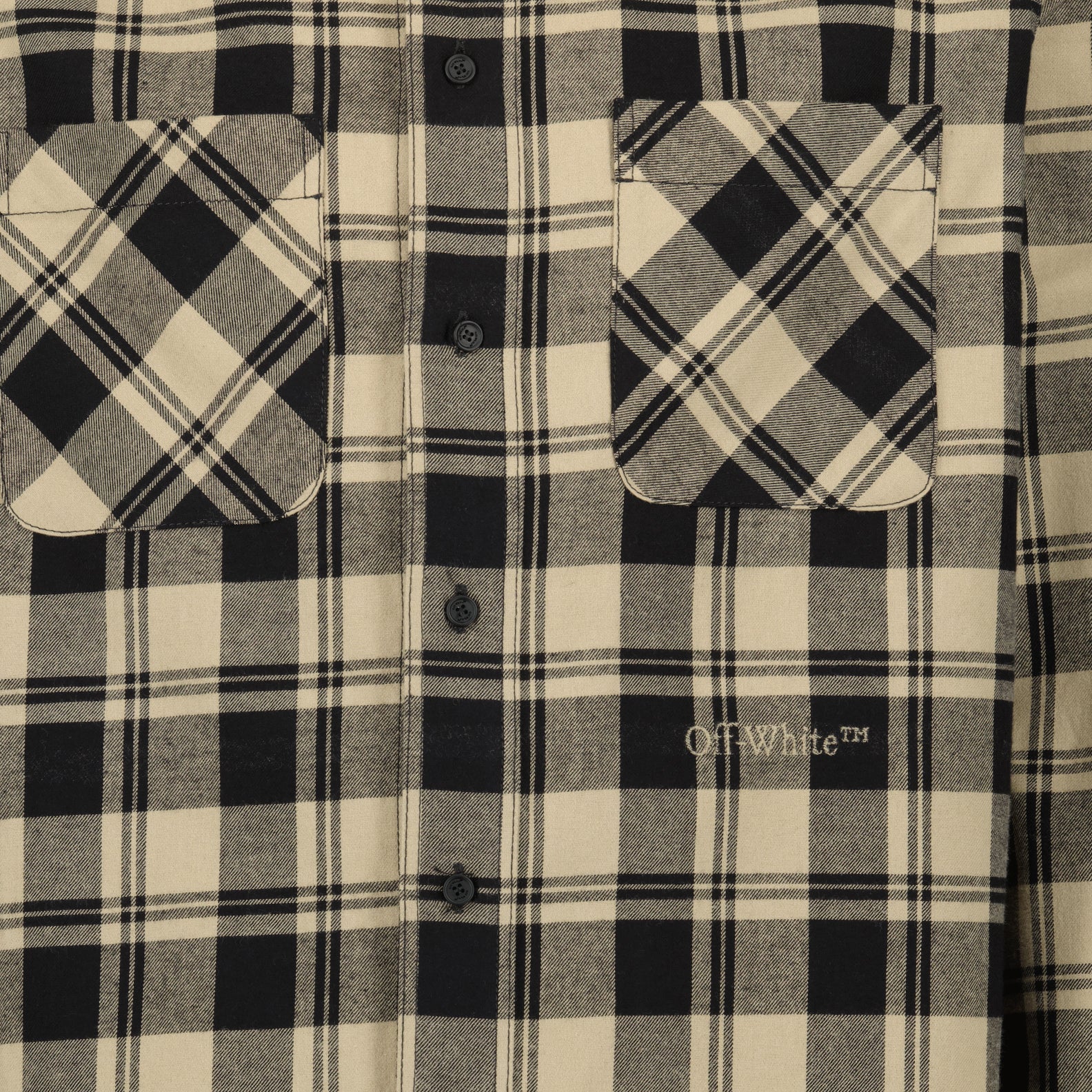 Shirts Flannel shirt Off-White Beige Man