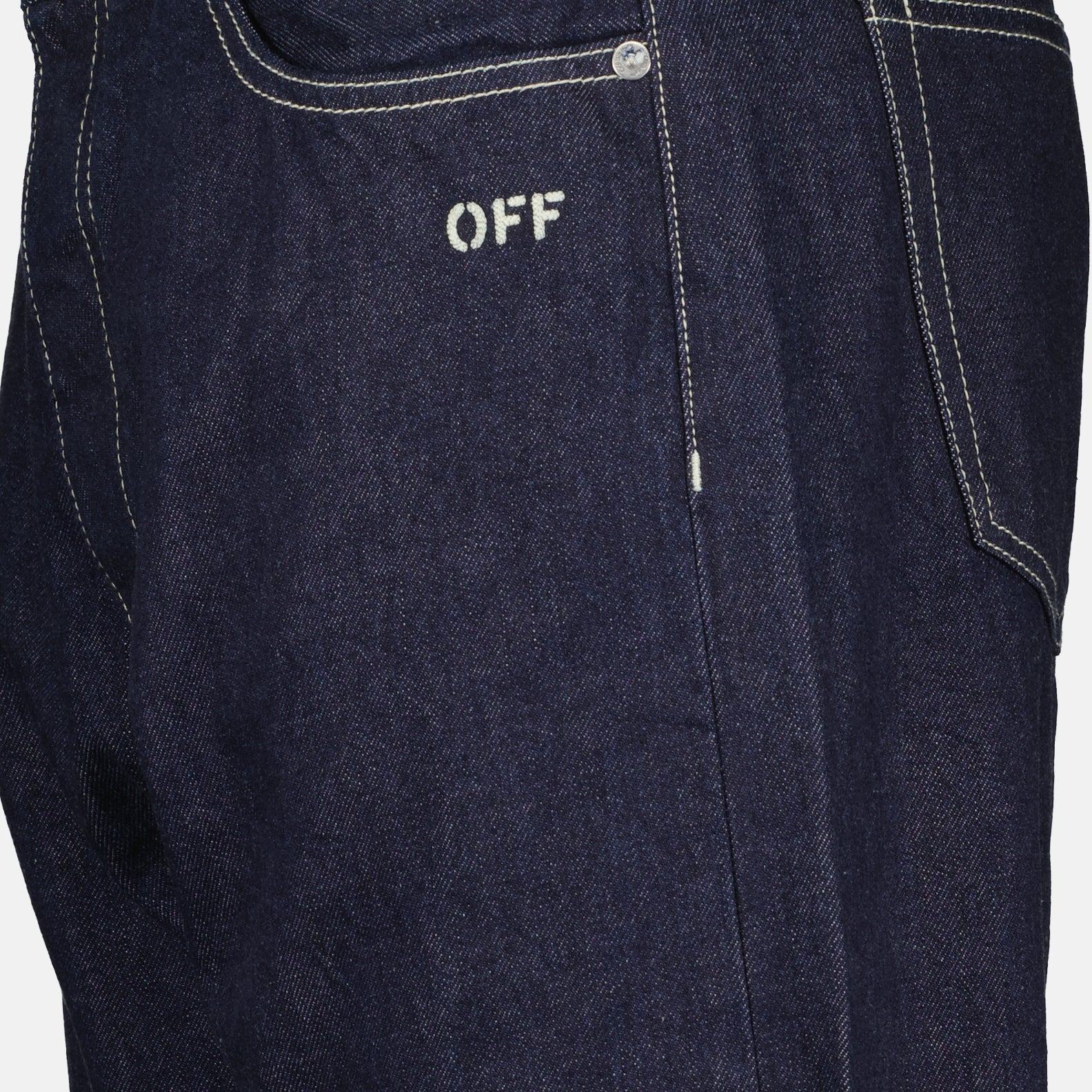 Pantalons Jean droit Off Skate Off-White Bleu foncé Homme