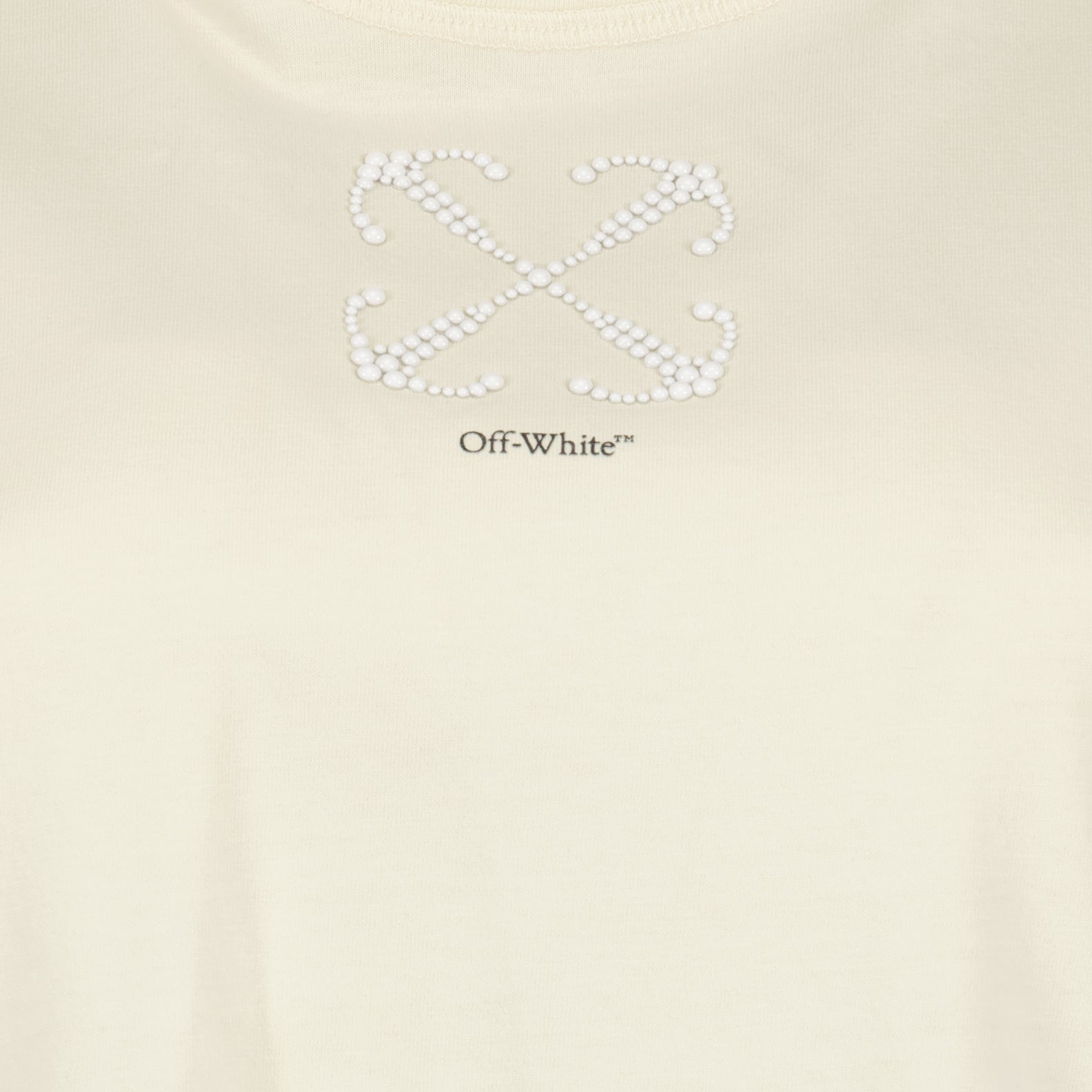 Camisetas T-shirt Arrow pearls Off-White Beige Femme