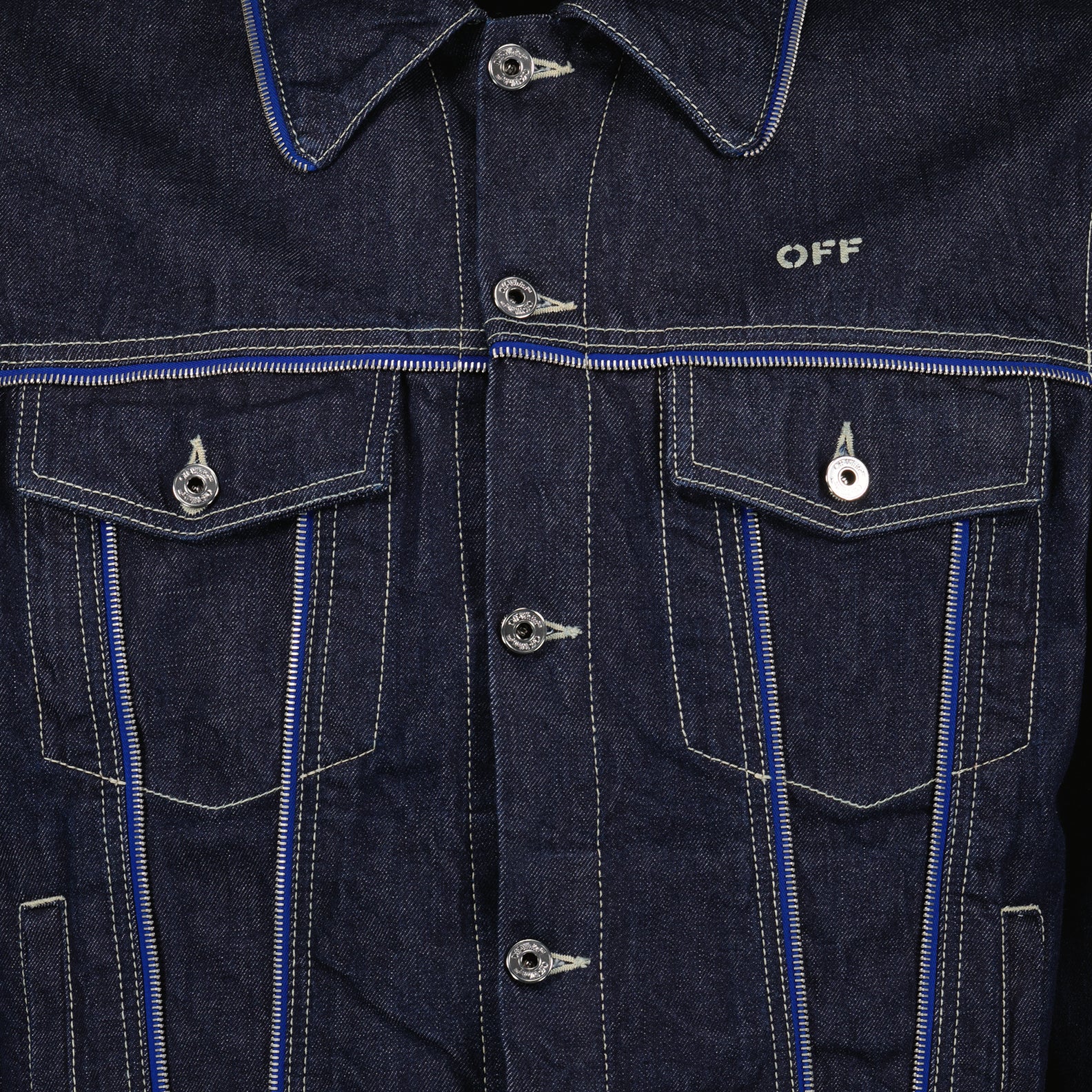 Vestes Veste en jean Off Off-White Bleu foncé Homme