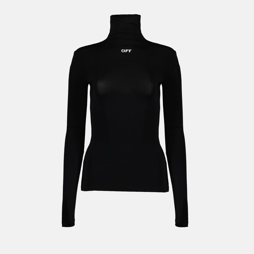 Camisetas Col roulé Off Stamp Off-White Negro Femme