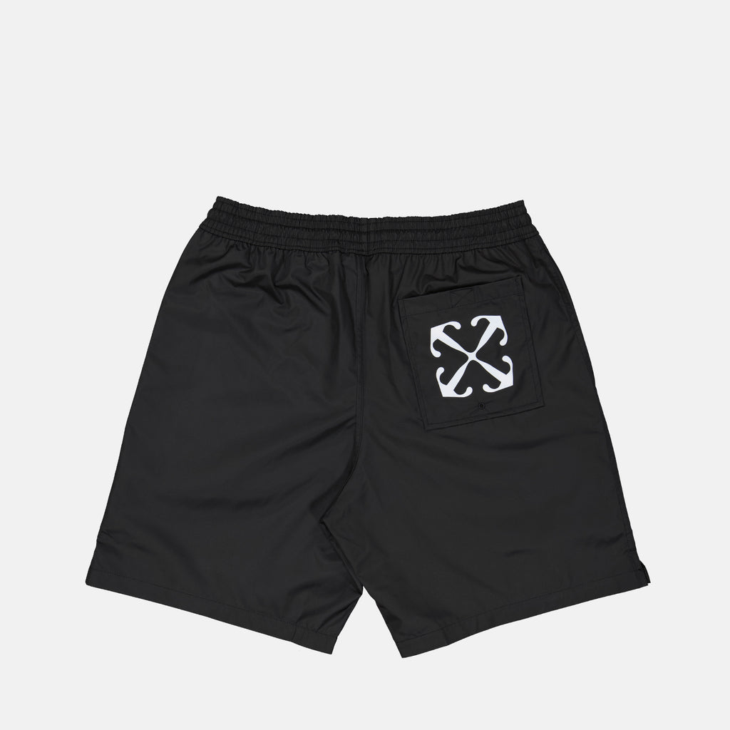 Moda praia Short de bain Arrow Surfer Off-White Preto Homme