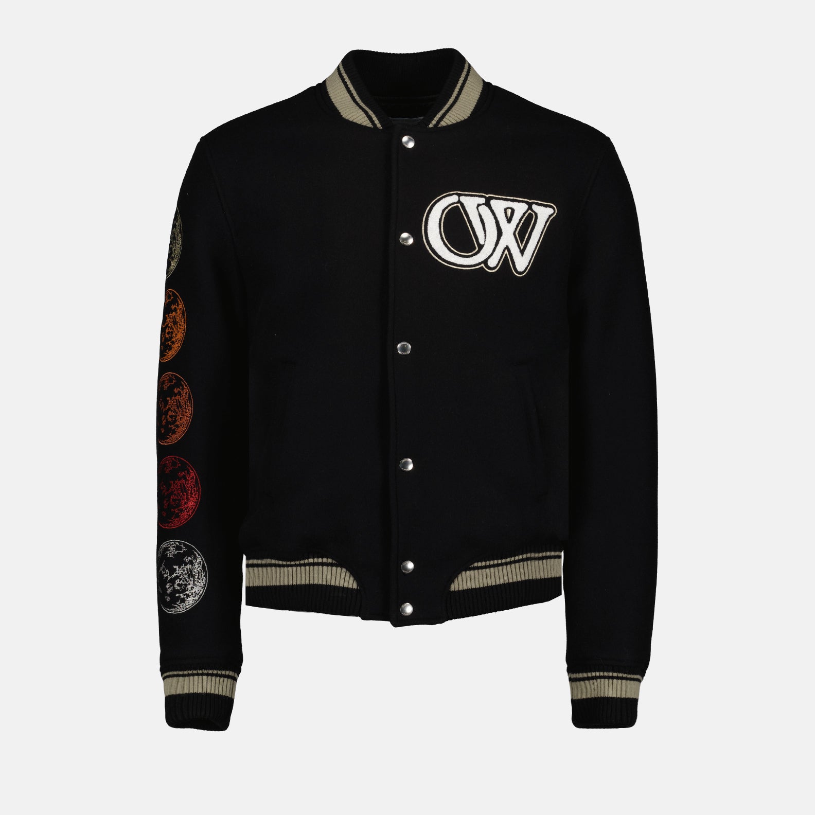 ジャケット ムーンフェイズ ボンバージャケット Off-White 黒 Homme