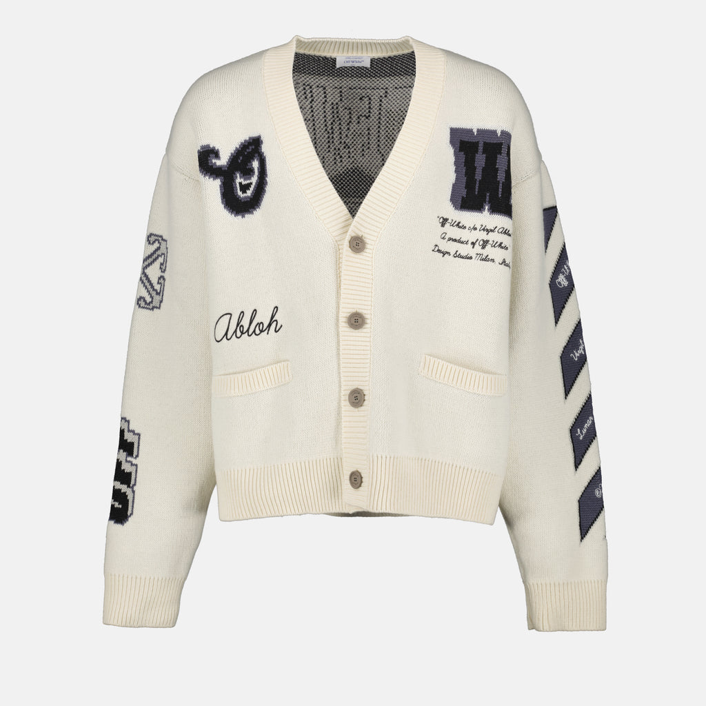 Knitwear Moon cardigan Off-White Beige Man