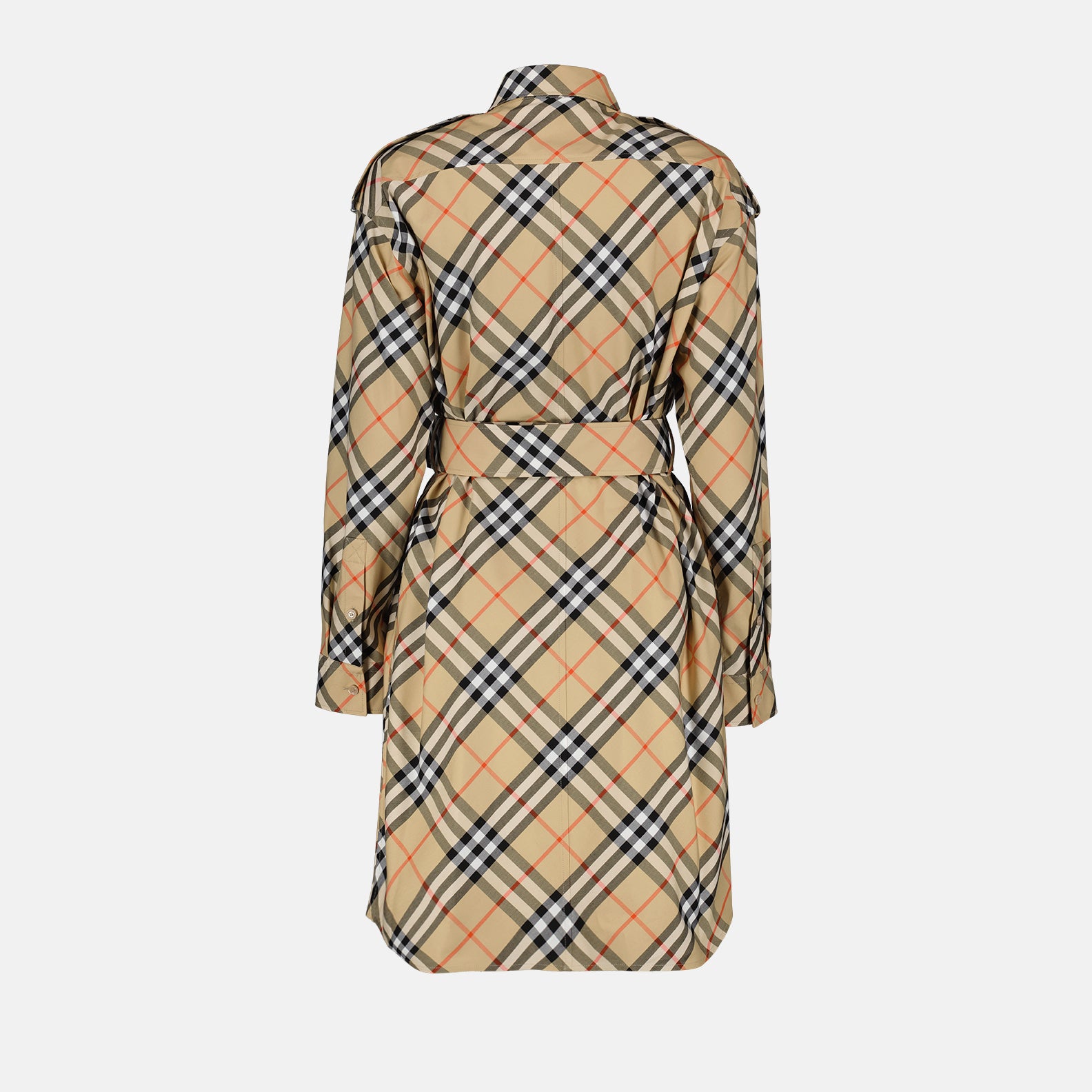 Dresses Checked Shirt Dress Burberry Beige Femme