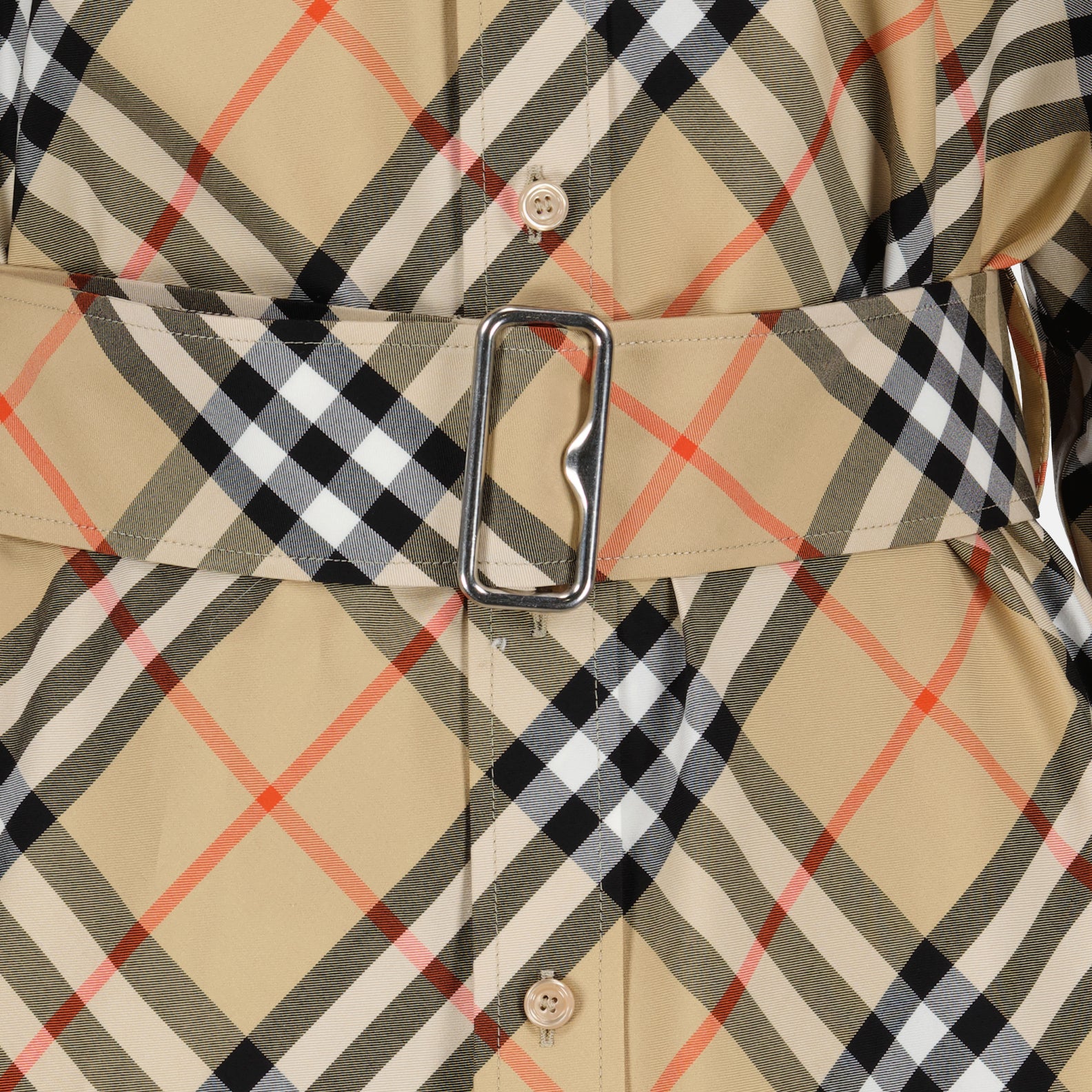 Dresses Checked Shirt Dress Burberry Beige Femme