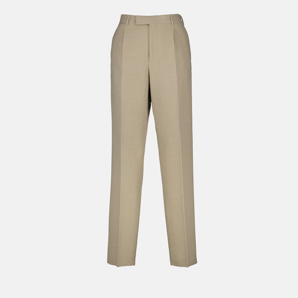 Pantalones Pantalones de lana con pliegues Dior Beige Homme