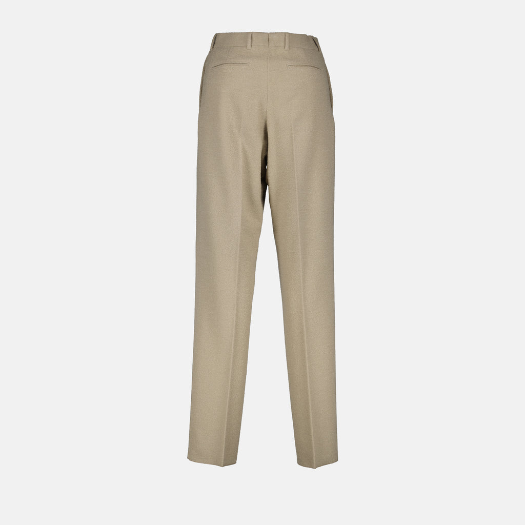 Pantalones Pantalones de lana con pliegues Dior Beige Homme