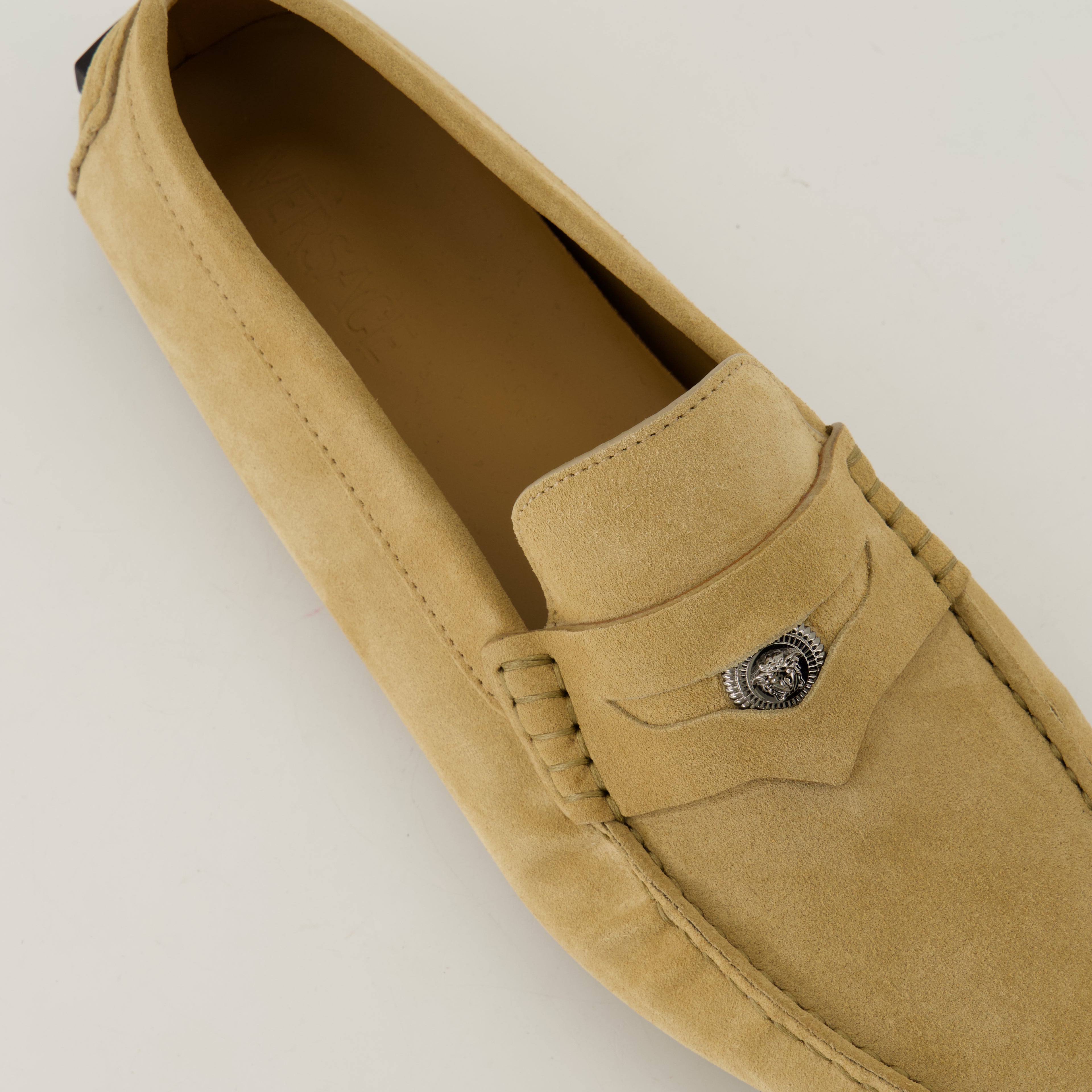 Loafers Suede Loafers Versace Beige Homme