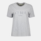 T-shirt T-shirt Fendi Roma Fendi Grigio Femme