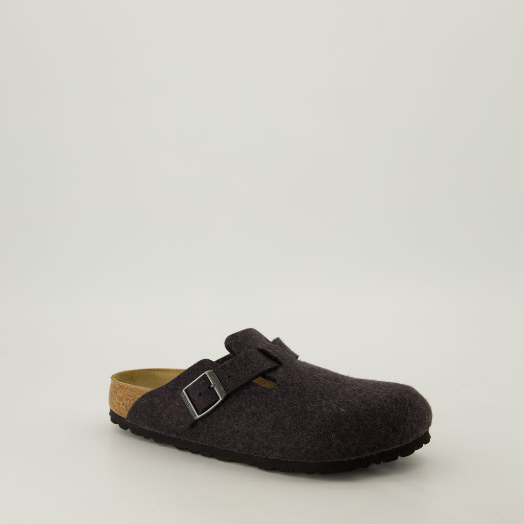 Chaussures ouvertes Mules Boston Birkenstock Gris Unisexe