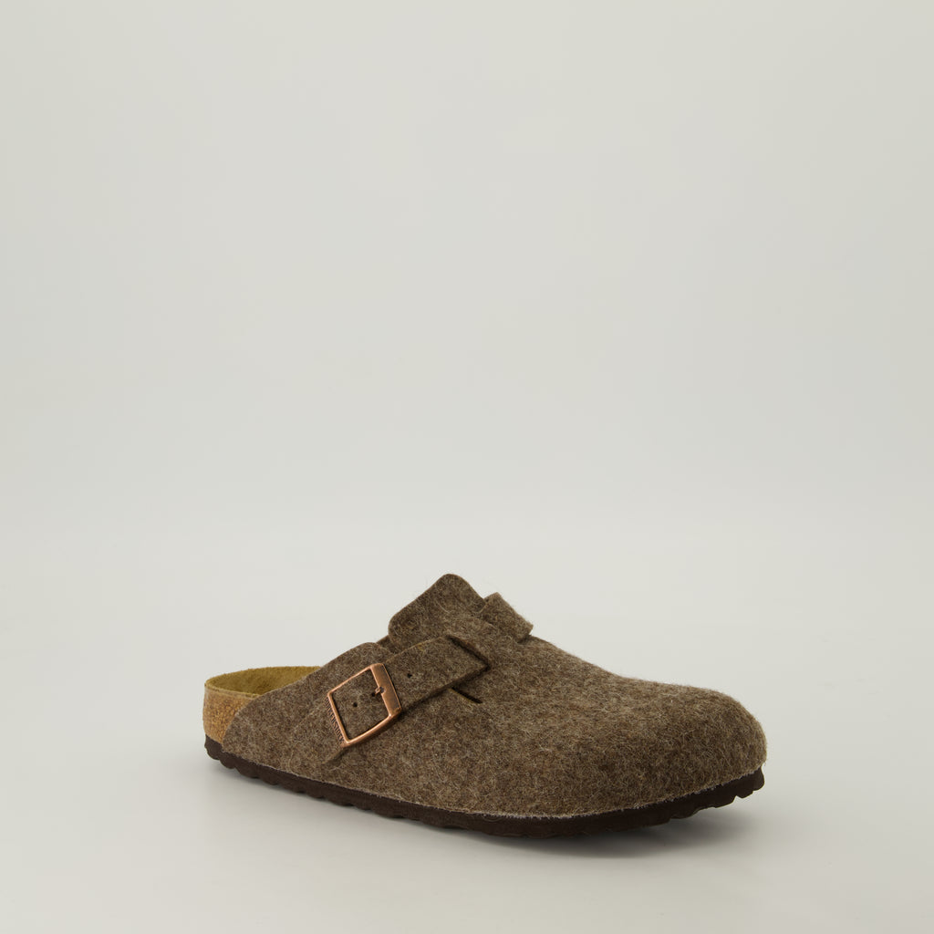 Chaussures ouvertes Mules Boston Birkenstock Marron Unisexe