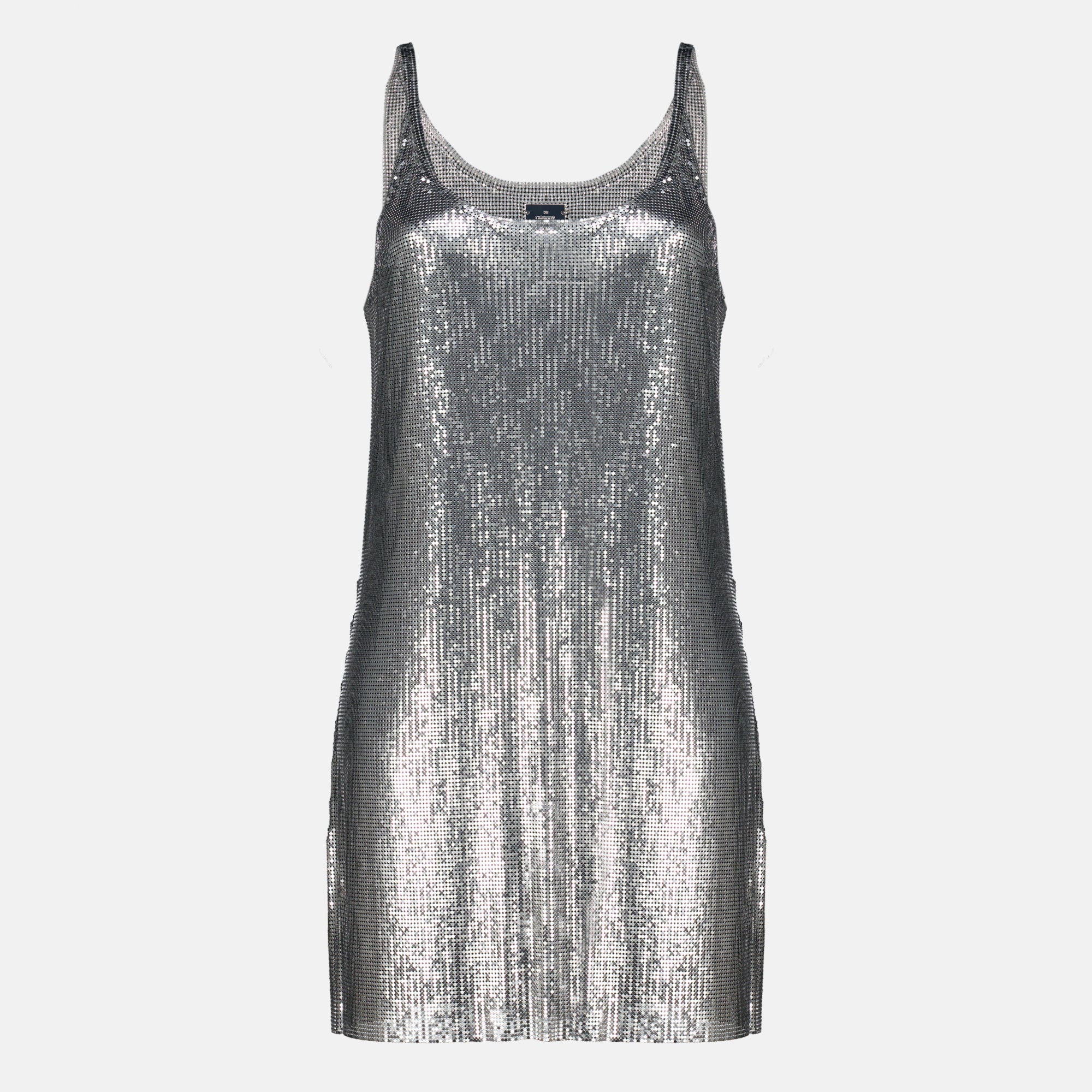 Vestidos Vestido de punto metálico Rabanne Plata Femme
