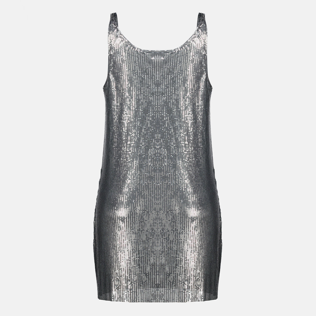 Kleider Metallisches Strickkleid Rabanne Silber Femme