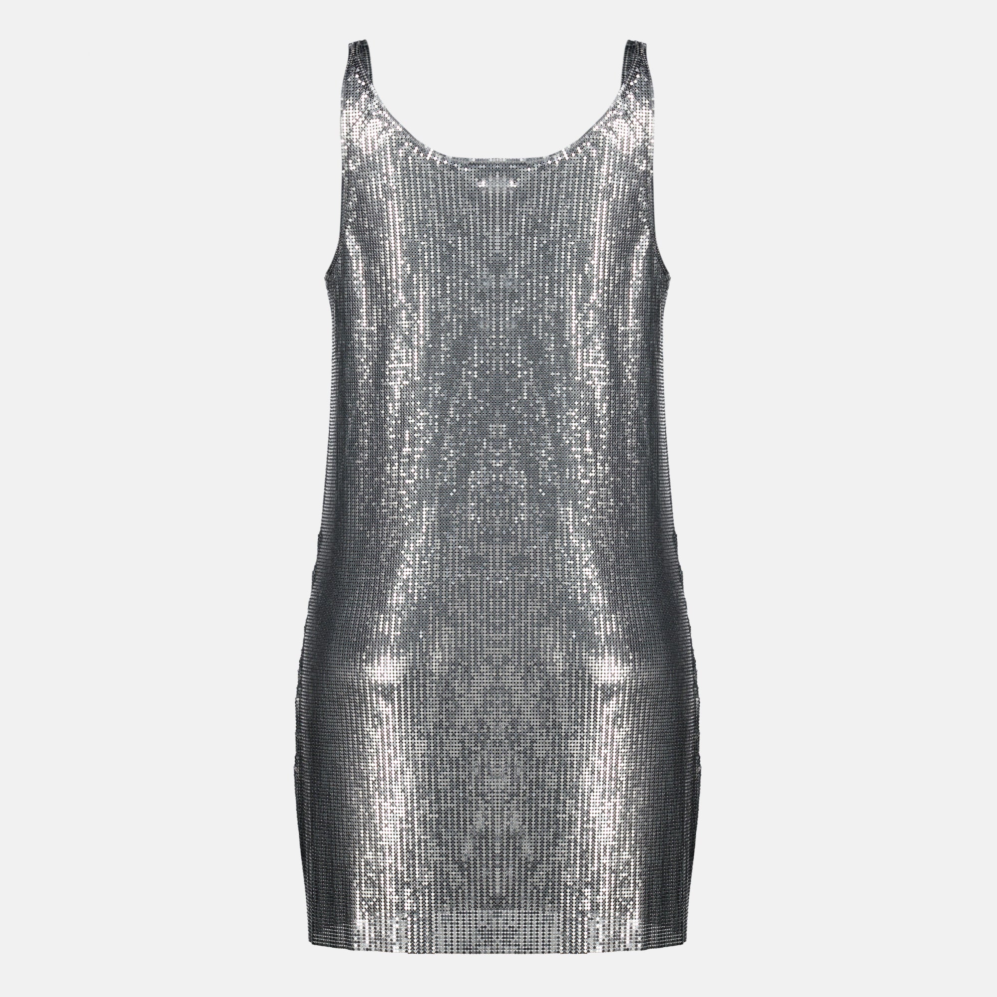Vestidos Vestido de punto metálico Rabanne Plata Femme