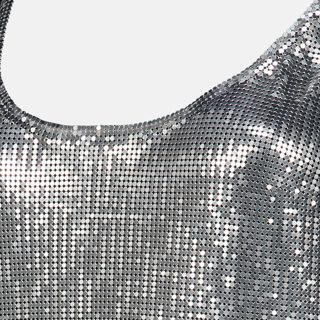 Kleider Metallisches Strickkleid Rabanne Silber Femme
