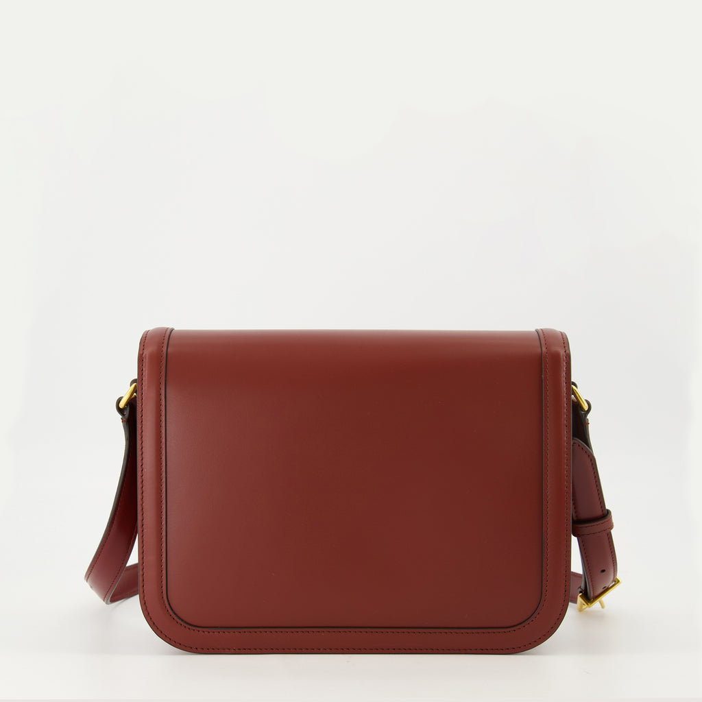 Sacs bandoulière Sac VLogo en cuir bordeaux Valentino Garavani Bordeaux Femme