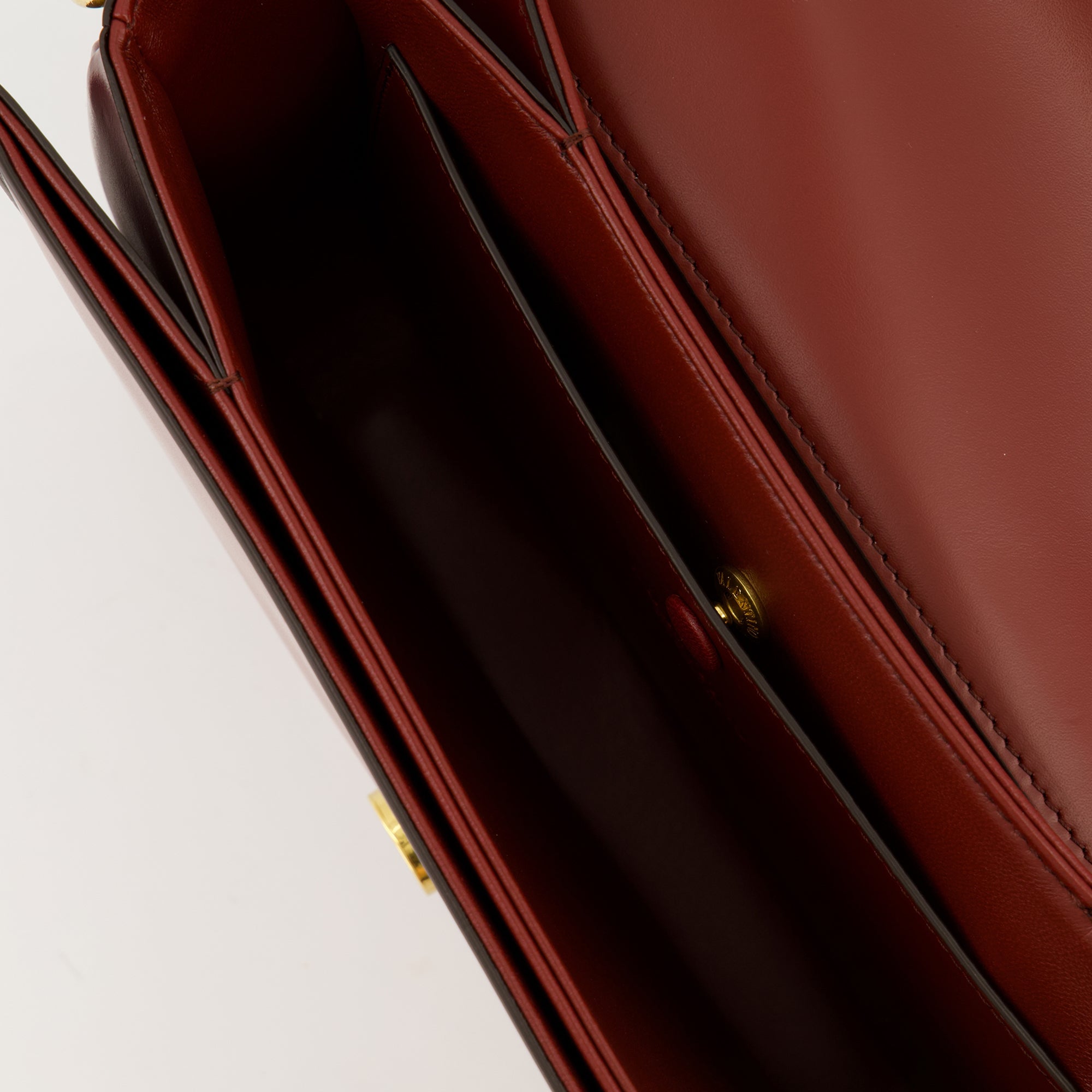 Sacs bandoulière Sac VLogo en cuir bordeaux Valentino Garavani Bordeaux Femme