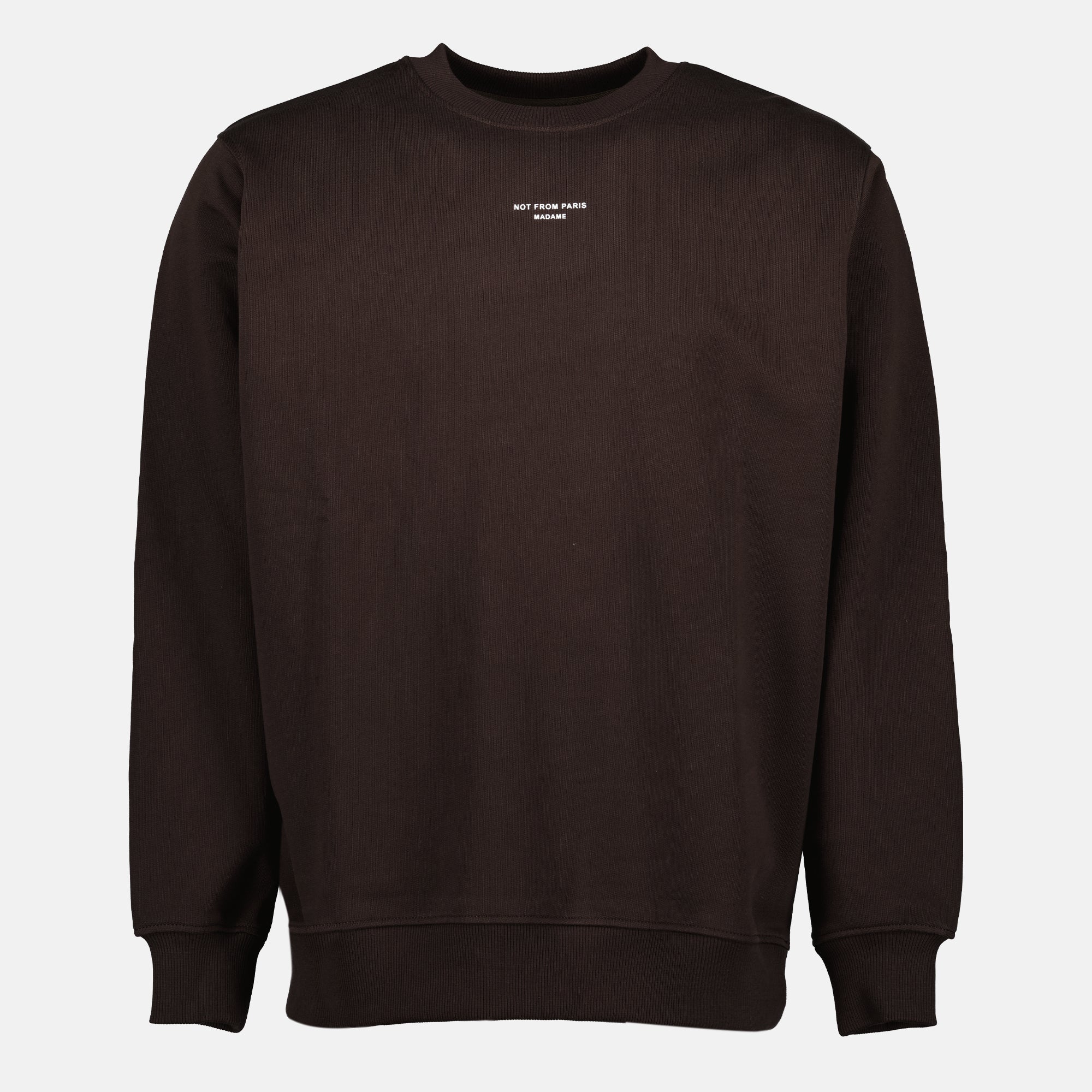 Image de l'article Sweatshirt Slogan Classique de la marque Drole De Monsieur pour Homme - Saison Automne-Hiver 2025 - Vue de Face