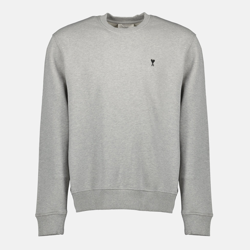 Image of the AMI heart sweatshirt from the brand Ami PARIS for Men - Autumn-Winter 2025 - Front View