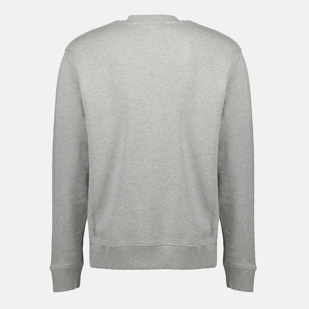 Image of the AMI heart sweatshirt from the brand Ami PARIS for Men - Autumn-Winter 2025 - Detailed View 2