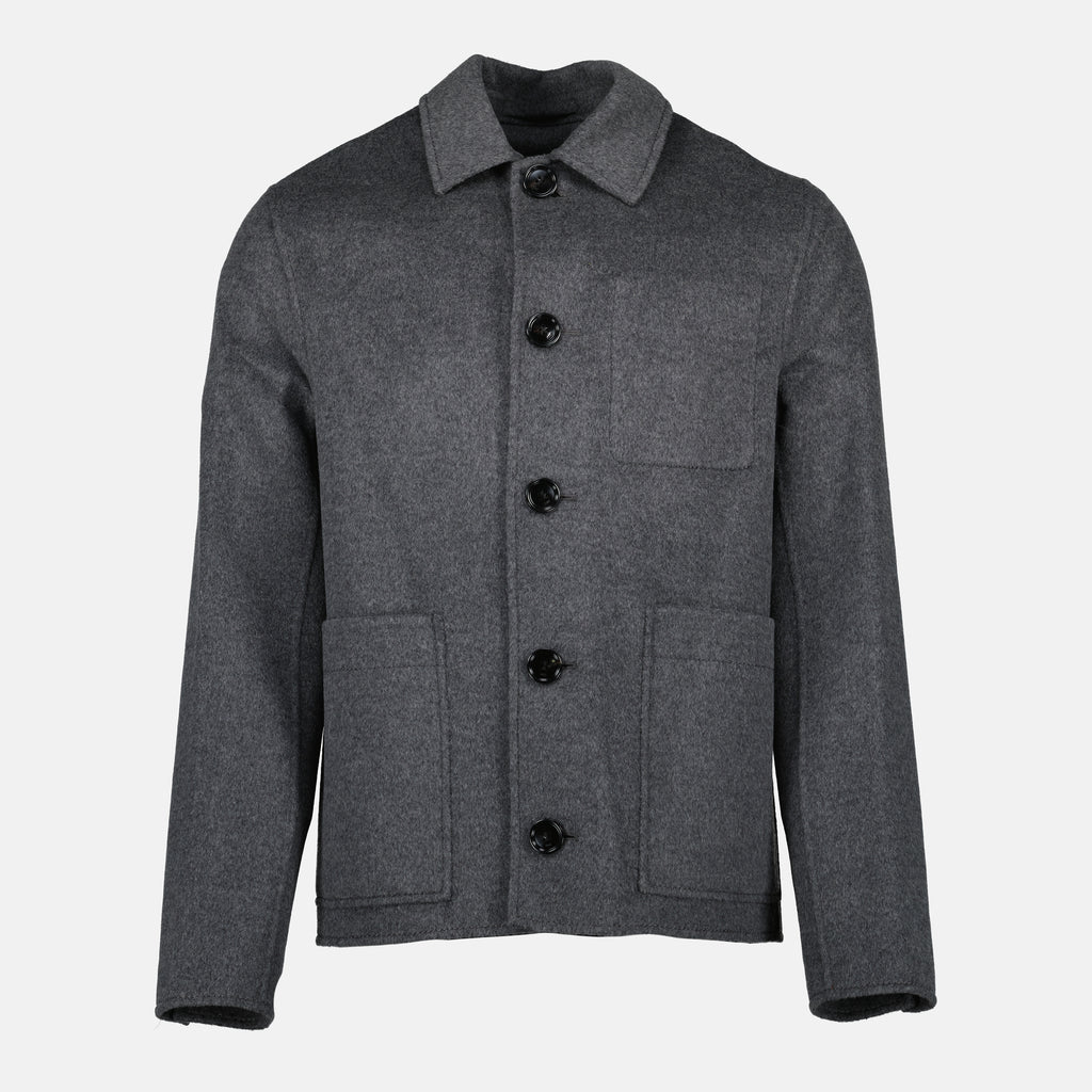 Imagen de la chaqueta burbuja de lana de la marca Ami PARIS para Hombre - Temporada Otoño-Invierno 2025 - Vista Frontal