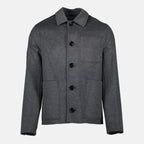 Imagen de la chaqueta burbuja de lana de la marca Ami PARIS para Hombre - Temporada Otoño-Invierno 2025 - Vista Frontal