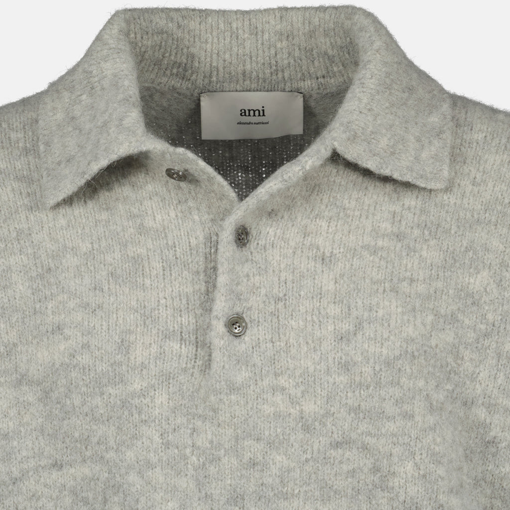 Imagen del artículo Polo de alpaca de Ami PARIS para Hombre - Temporada Otoño-Invierno 2025 - Vista Detallada_1