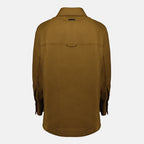 Imagen del artículo chaqueta de camisa de lana marrón de la marca Ami PARIS para Unisex - Temporada Otoño-Invierno 2025 - Vista Trasera