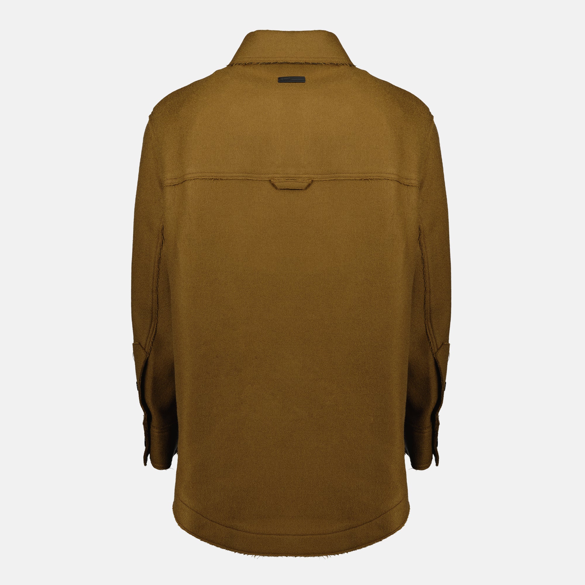 Image de l'article Veste chemise en laine marron de la marque Ami PARIS pour Unisex - Saison Automne-Hiver 2025 - Vue de Dos