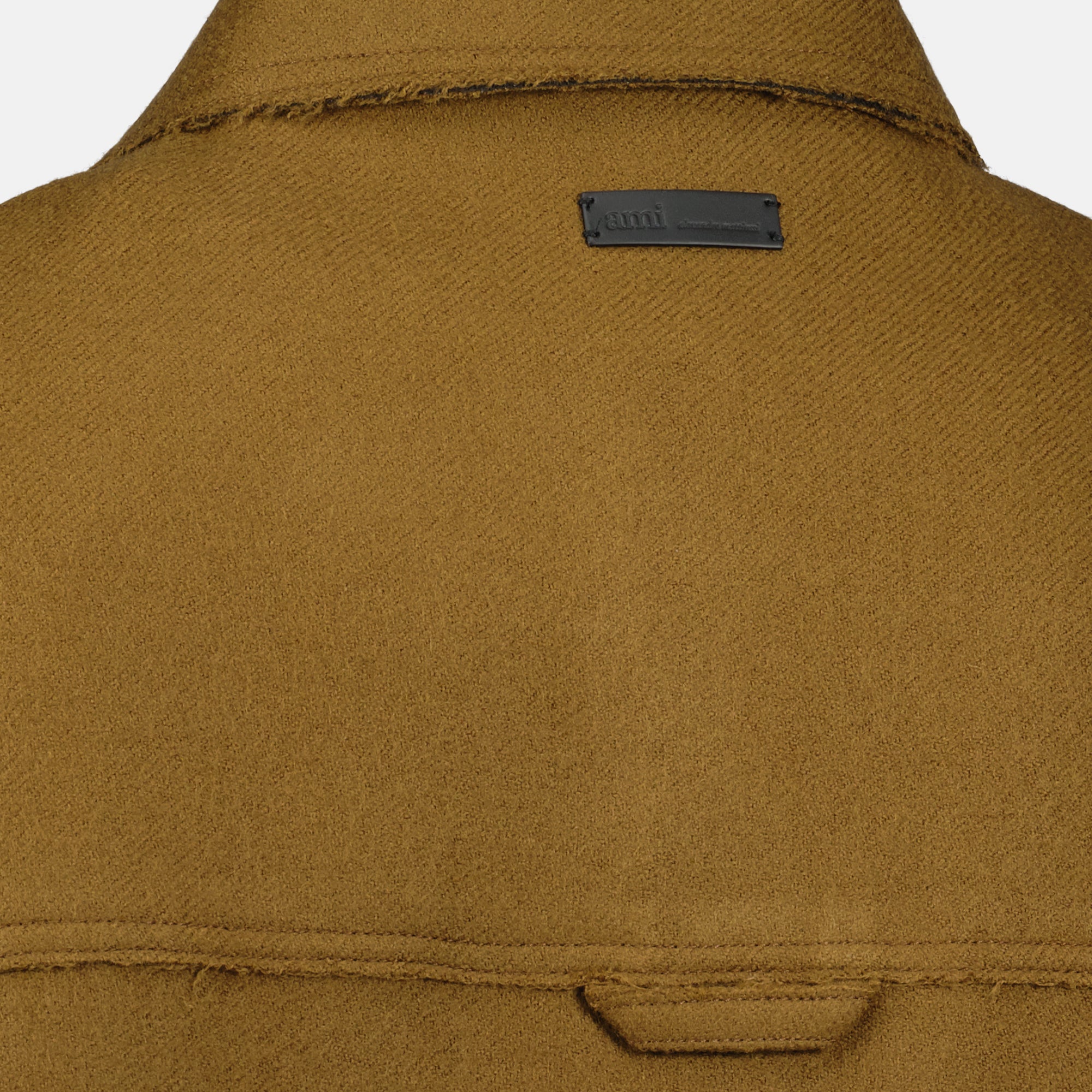 Image de l'article Veste chemise en laine marron de la marque Ami PARIS pour Unisex - Saison Automne-Hiver 2025 - Vue détaillée_1