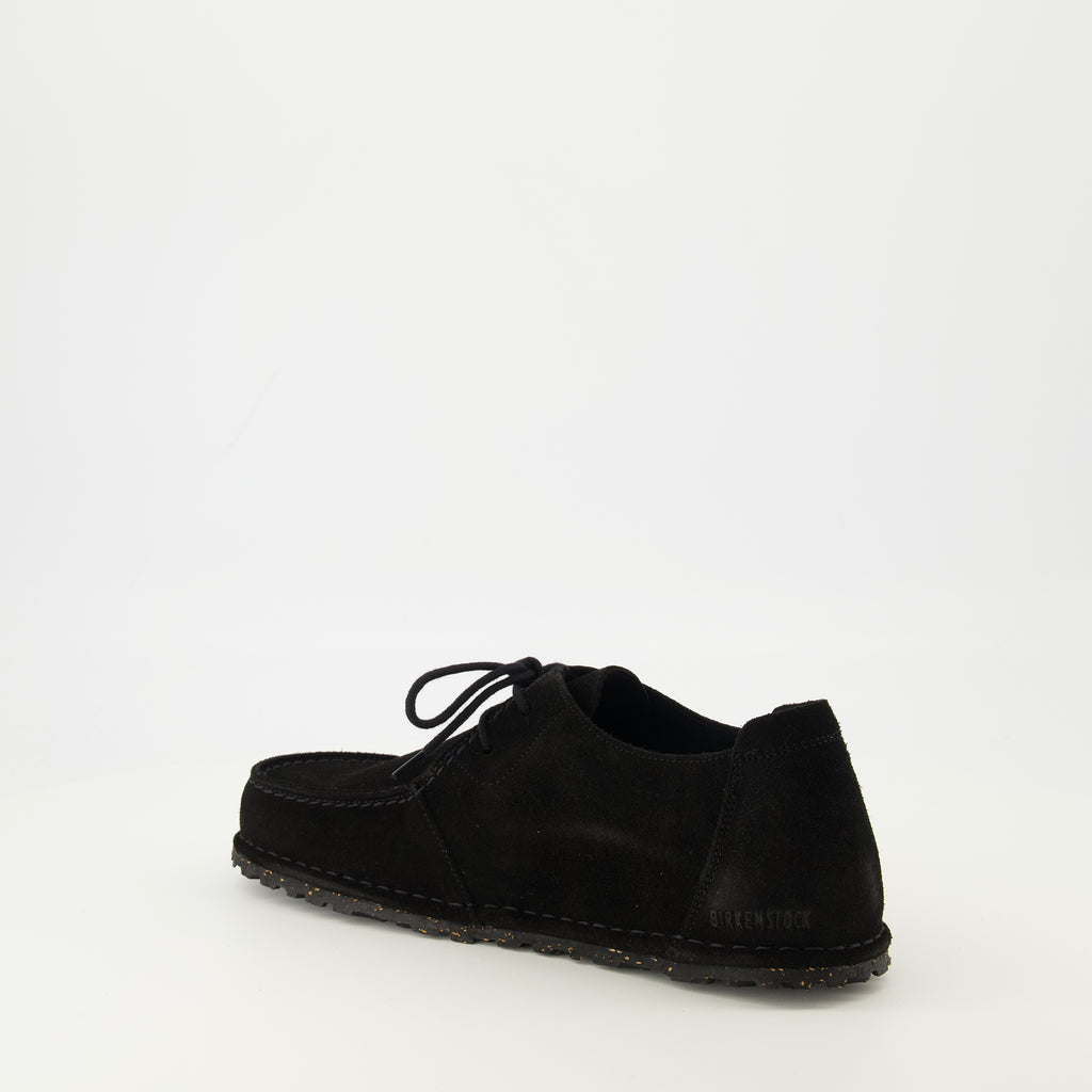 Image de l'article Mocassins Utti Lace noir de la marque Birkenstock pour Homme - Saison Automne-Hiver 2025 - Vue trois quarts arrière droite