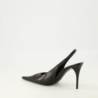 Imagem dos Sapatos de Salto Babylone da marca Saint Laurent para Mulher - Temporada Outono-Inverno 2025 - Vista três quartos traseira direita