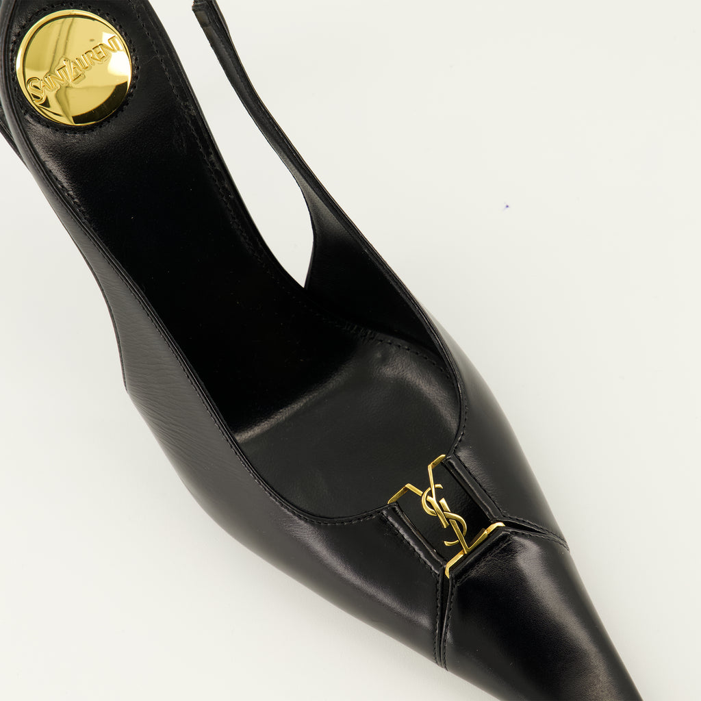 Immagine delle décolleté Babylone del marchio Saint Laurent per donna - Stagione Autunno-Inverno 2025 - Vista dettagliata dall'alto