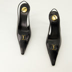 Imagem dos Sapatos de Salto Babylone da marca Saint Laurent para Mulher - Temporada Outono-Inverno 2025 - Vista de cima de um par de sapatos