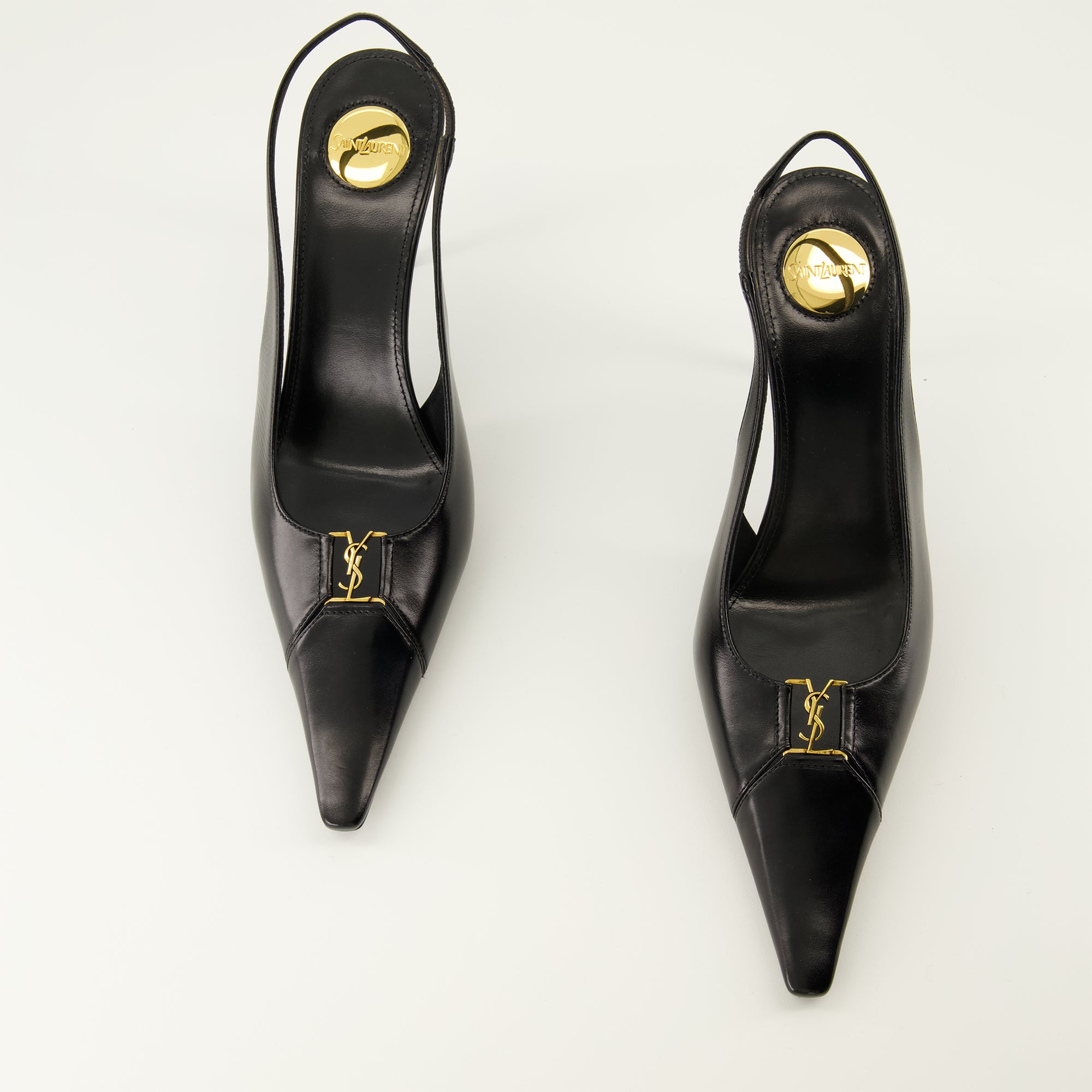 Image de l'article Escarpins Babylone de la marque Saint Laurent pour Femme - Saison Automne-Hiver 2025 - Vue de dessus paire de chaussure