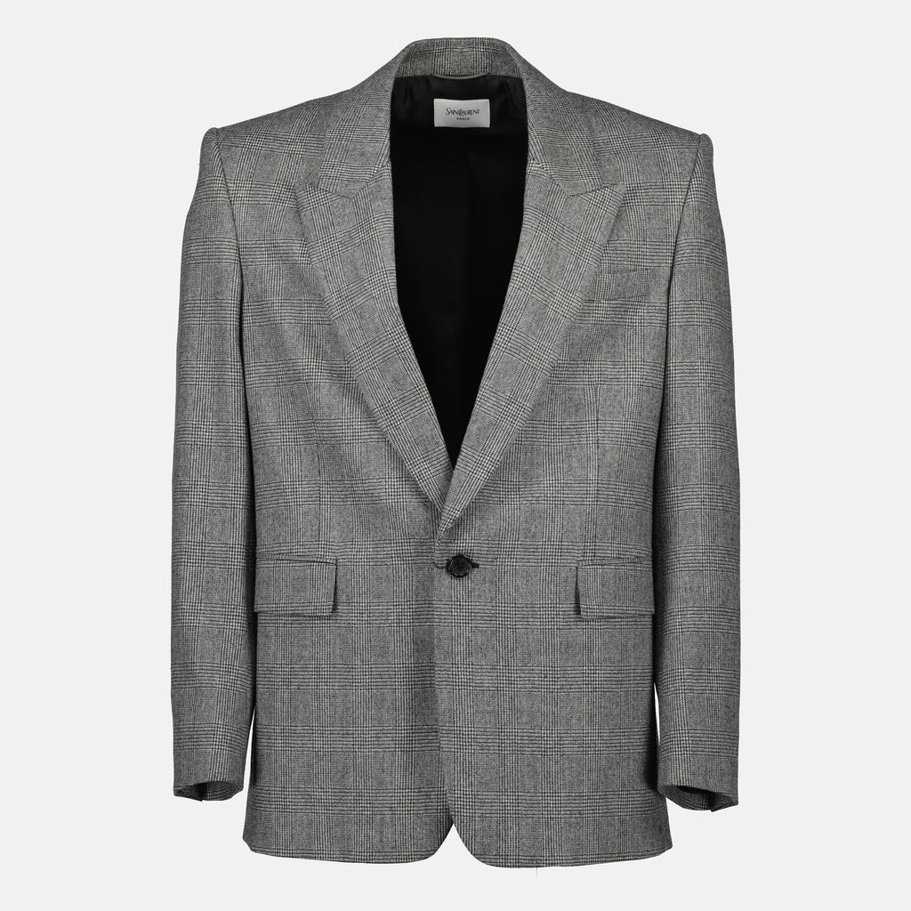 Imagem do Blazer de lã da Saint Laurent para Homem - Coleção Outono-Inverno 2025 - Vista Frontal