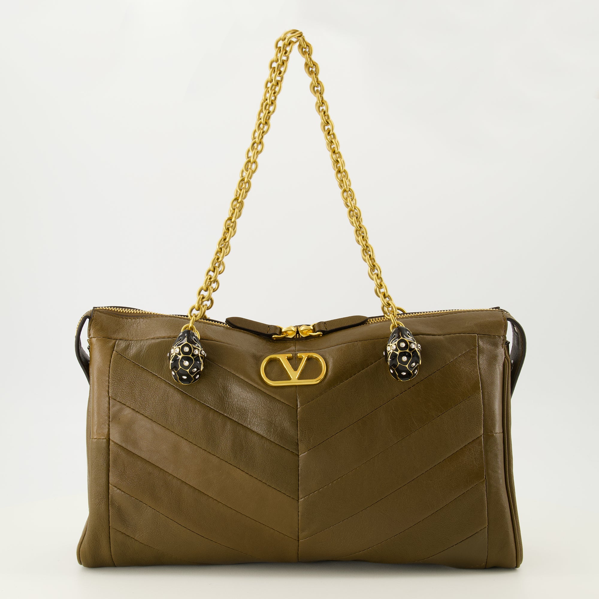 Immagine della borsa Panthea in pelle nappa di Valentino Garavani per Donna - Stagione Autunno-Inverno 2025 - Vista Frontale