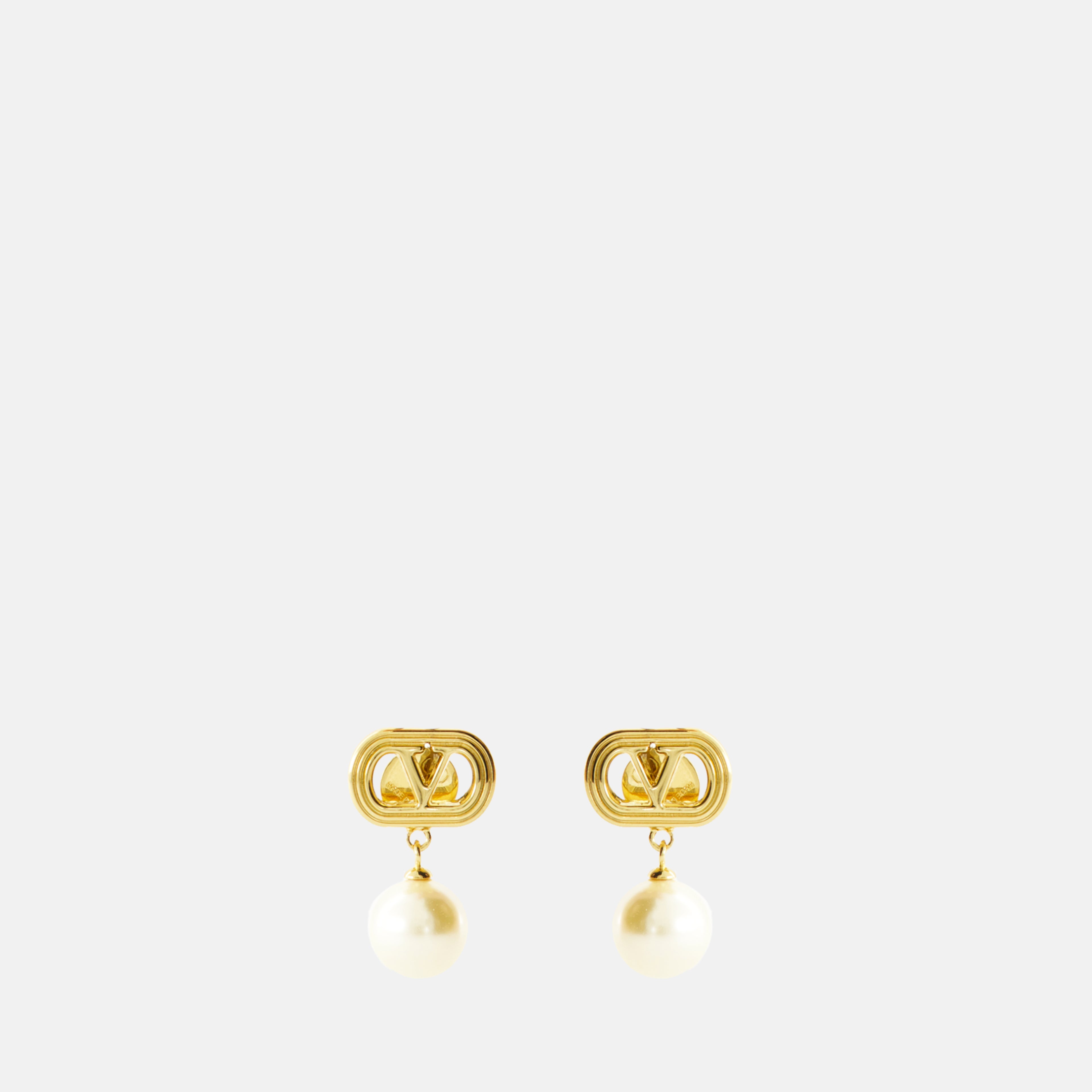 Image of the article VLogo pearl earrings by Valentino Garavani for Women - Autumn-Winter 2025 - Front View