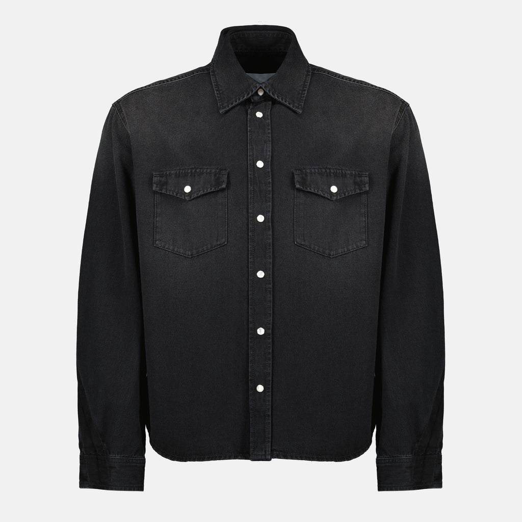 Chemises Veste en denim gris Givenchy Noir Homme